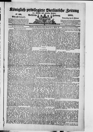 Königlich privilegirte Berlinische Zeitung von Staats- und gelehrten Sachen on Feb 5, 1891