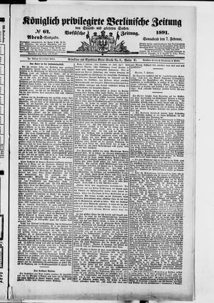 Königlich privilegirte Berlinische Zeitung von Staats- und gelehrten Sachen vom 07.02.1891