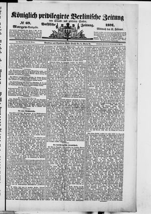 Königlich privilegirte Berlinische Zeitung von Staats- und gelehrten Sachen on Feb 11, 1891