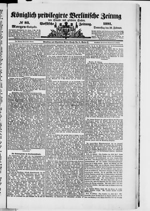 Königlich privilegirte Berlinische Zeitung von Staats- und gelehrten Sachen on Feb 19, 1891