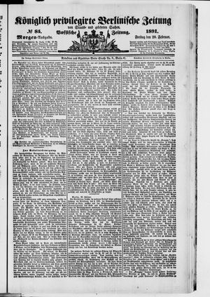 Königlich privilegirte Berlinische Zeitung von Staats- und gelehrten Sachen vom 20.02.1891
