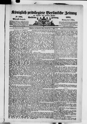 Königlich privilegirte Berlinische Zeitung von Staats- und gelehrten Sachen vom 02.03.1891