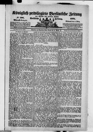 Königlich privilegirte Berlinische Zeitung von Staats- und gelehrten Sachen on Mar 4, 1891