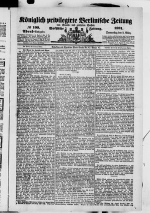 Königlich privilegirte Berlinische Zeitung von Staats- und gelehrten Sachen vom 05.03.1891