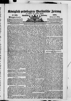 Königlich privilegirte Berlinische Zeitung von Staats- und gelehrten Sachen on Mar 6, 1891