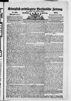 Königlich privilegirte Berlinische Zeitung von Staats- und gelehrten Sachen on Mar 14, 1891