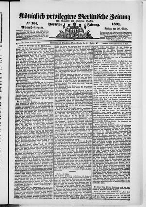 Königlich privilegirte Berlinische Zeitung von Staats- und gelehrten Sachen vom 20.03.1891