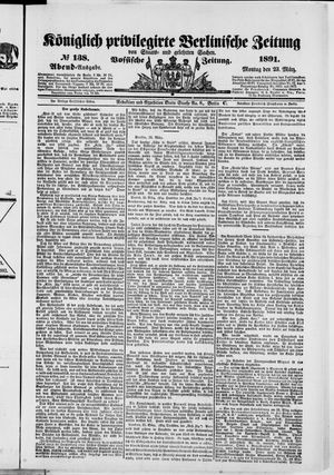 Königlich privilegirte Berlinische Zeitung von Staats- und gelehrten Sachen vom 23.03.1891