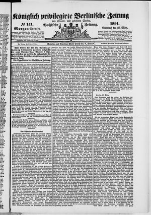 Königlich privilegirte Berlinische Zeitung von Staats- und gelehrten Sachen on Mar 25, 1891