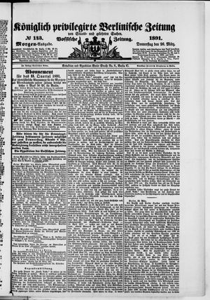 Königlich privilegirte Berlinische Zeitung von Staats- und gelehrten Sachen vom 26.03.1891