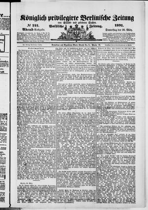 Königlich privilegirte Berlinische Zeitung von Staats- und gelehrten Sachen on Mar 26, 1891