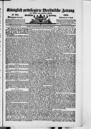 Königlich privilegirte Berlinische Zeitung von Staats- und gelehrten Sachen on Apr 8, 1891
