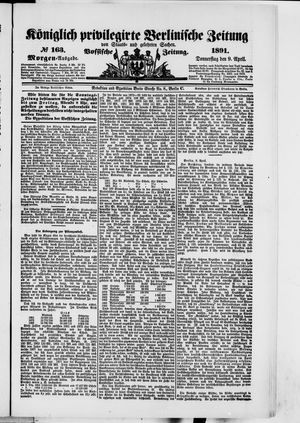Königlich privilegirte Berlinische Zeitung von Staats- und gelehrten Sachen on Apr 9, 1891