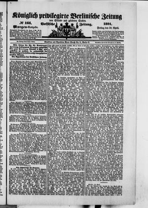 Königlich privilegirte Berlinische Zeitung von Staats- und gelehrten Sachen vom 10.04.1891