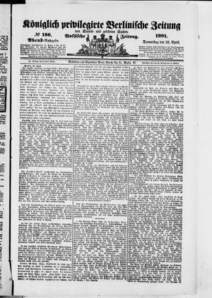 Königlich privilegirte Berlinische Zeitung von Staats- und gelehrten Sachen vom 23.04.1891