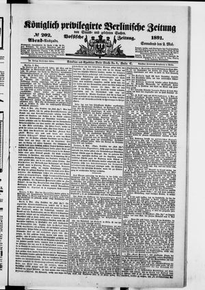 Königlich privilegirte Berlinische Zeitung von Staats- und gelehrten Sachen on May 2, 1891
