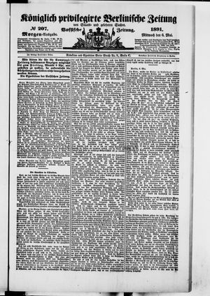 Königlich privilegirte Berlinische Zeitung von Staats- und gelehrten Sachen vom 06.05.1891