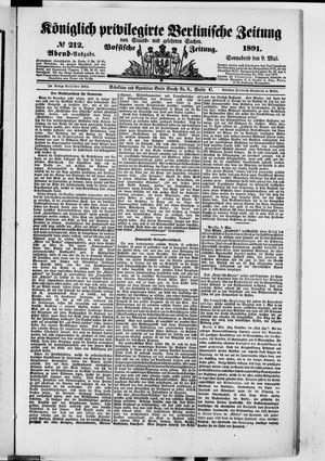 Königlich privilegirte Berlinische Zeitung von Staats- und gelehrten Sachen on May 9, 1891