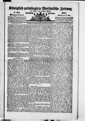 Königlich privilegirte Berlinische Zeitung von Staats- und gelehrten Sachen vom 10.05.1891