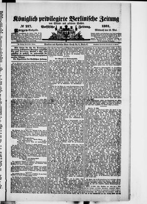 Königlich privilegirte Berlinische Zeitung von Staats- und gelehrten Sachen on May 13, 1891