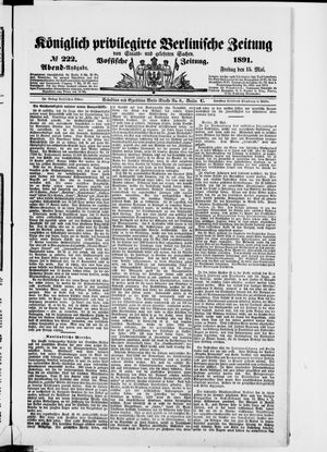 Königlich privilegirte Berlinische Zeitung von Staats- und gelehrten Sachen vom 15.05.1891