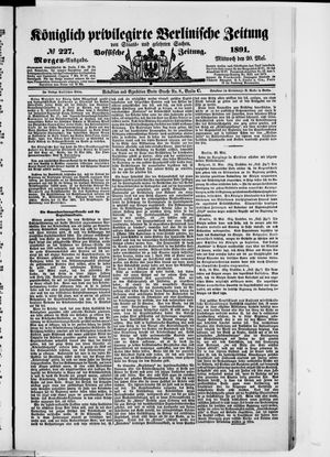 Königlich privilegirte Berlinische Zeitung von Staats- und gelehrten Sachen on May 20, 1891