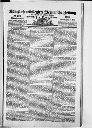 Königlich privilegirte Berlinische Zeitung von Staats- und gelehrten Sachen vom 21.05.1891