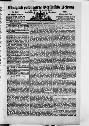 Königlich privilegirte Berlinische Zeitung von Staats- und gelehrten Sachen vom 03.06.1891