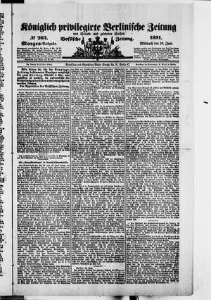 Königlich privilegirte Berlinische Zeitung von Staats- und gelehrten Sachen vom 10.06.1891