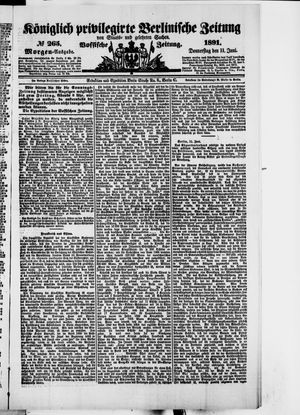 Königlich privilegirte Berlinische Zeitung von Staats- und gelehrten Sachen on Jun 11, 1891