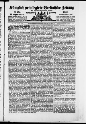 Königlich privilegirte Berlinische Zeitung von Staats- und gelehrten Sachen on Jun 17, 1891
