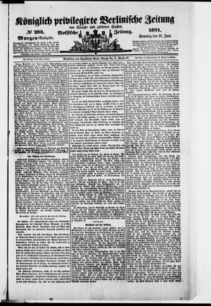 Königlich privilegirte Berlinische Zeitung von Staats- und gelehrten Sachen vom 21.06.1891
