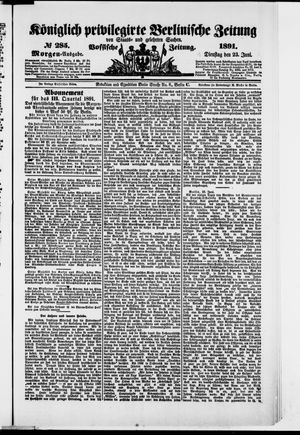 Königlich privilegirte Berlinische Zeitung von Staats- und gelehrten Sachen vom 23.06.1891