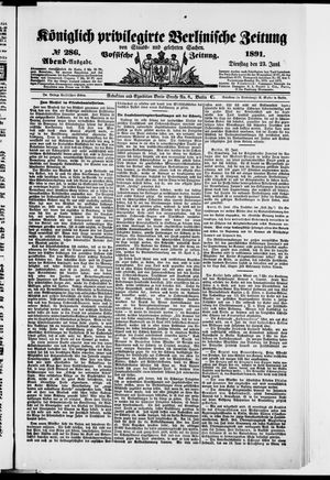 Königlich privilegirte Berlinische Zeitung von Staats- und gelehrten Sachen vom 23.06.1891