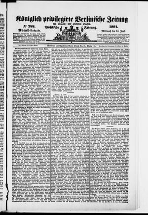 Königlich privilegirte Berlinische Zeitung von Staats- und gelehrten Sachen on Jun 24, 1891