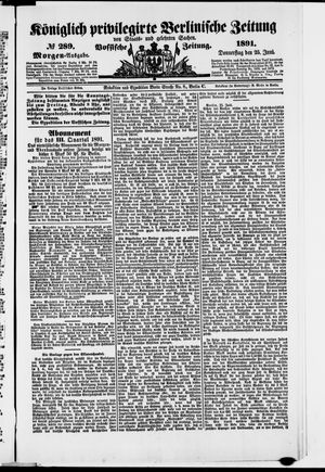 Königlich privilegirte Berlinische Zeitung von Staats- und gelehrten Sachen on Jun 25, 1891