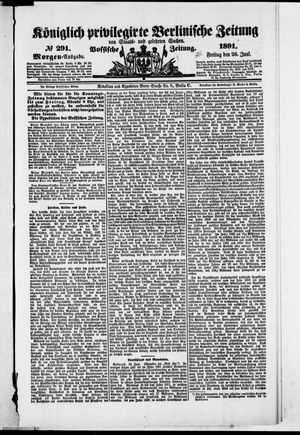 Königlich privilegirte Berlinische Zeitung von Staats- und gelehrten Sachen vom 26.06.1891