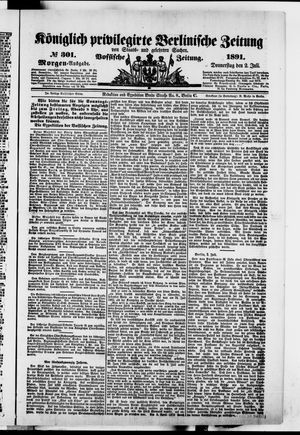 Königlich privilegirte Berlinische Zeitung von Staats- und gelehrten Sachen on Jul 2, 1891