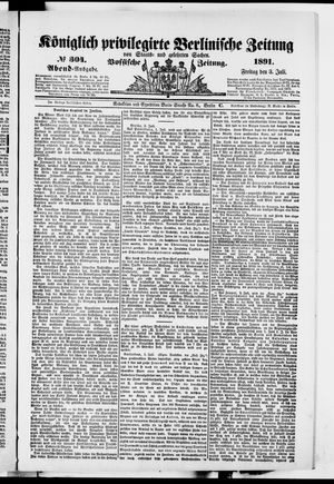 Königlich privilegirte Berlinische Zeitung von Staats- und gelehrten Sachen vom 03.07.1891