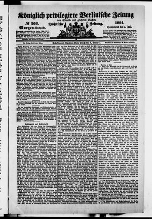 Königlich privilegirte Berlinische Zeitung von Staats- und gelehrten Sachen vom 04.07.1891