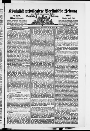 Königlich privilegirte Berlinische Zeitung von Staats- und gelehrten Sachen on Jul 7, 1891