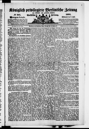 Königlich privilegirte Berlinische Zeitung von Staats- und gelehrten Sachen vom 08.07.1891