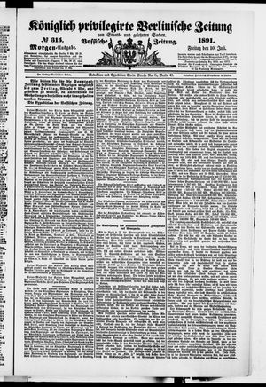 Königlich privilegirte Berlinische Zeitung von Staats- und gelehrten Sachen on Jul 10, 1891