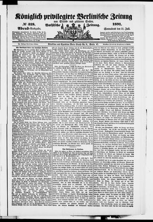 Königlich privilegirte Berlinische Zeitung von Staats- und gelehrten Sachen vom 11.07.1891