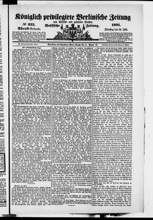 Königlich privilegirte Berlinische Zeitung von Staats- und gelehrten Sachen on Jul 14, 1891