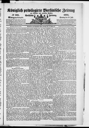 Königlich privilegirte Berlinische Zeitung von Staats- und gelehrten Sachen on Jul 19, 1891
