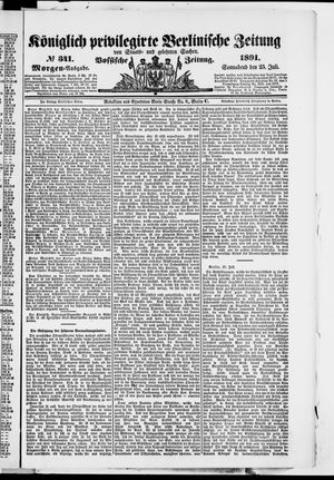 Königlich privilegirte Berlinische Zeitung von Staats- und gelehrten Sachen vom 25.07.1891