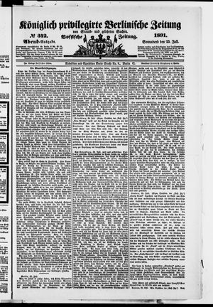 Königlich privilegirte Berlinische Zeitung von Staats- und gelehrten Sachen vom 25.07.1891