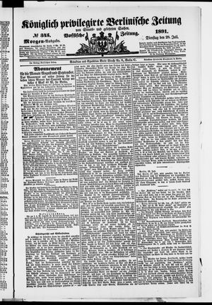 Königlich privilegirte Berlinische Zeitung von Staats- und gelehrten Sachen vom 28.07.1891
