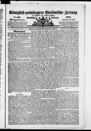 Königlich privilegirte Berlinische Zeitung von Staats- und gelehrten Sachen vom 31.07.1891